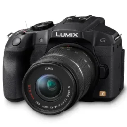 Panasonic LUMIX G DMC-G6KEG-K Systemkamera (16 Megapixel, 3 Zoll Touchscreen, OLED Sucher, dreh- und schwenkbares LC-Display) mit Objektiv H-FS14042E schwarz