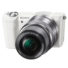 Sony Alpha 5000 Systemkamera (Full HD, 20 Megapixel, Exmor APS-C HD CMOS Sensor, 7,6 cm (3 Zoll) Schwenkdisplay) weiß inkl. SEL-P1650 Objektiv